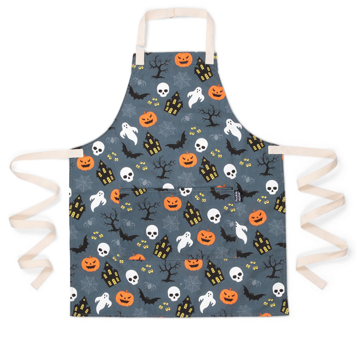 Pookie Home Spooky Halloween Apron - Full Coverage Polycotton Apron wi